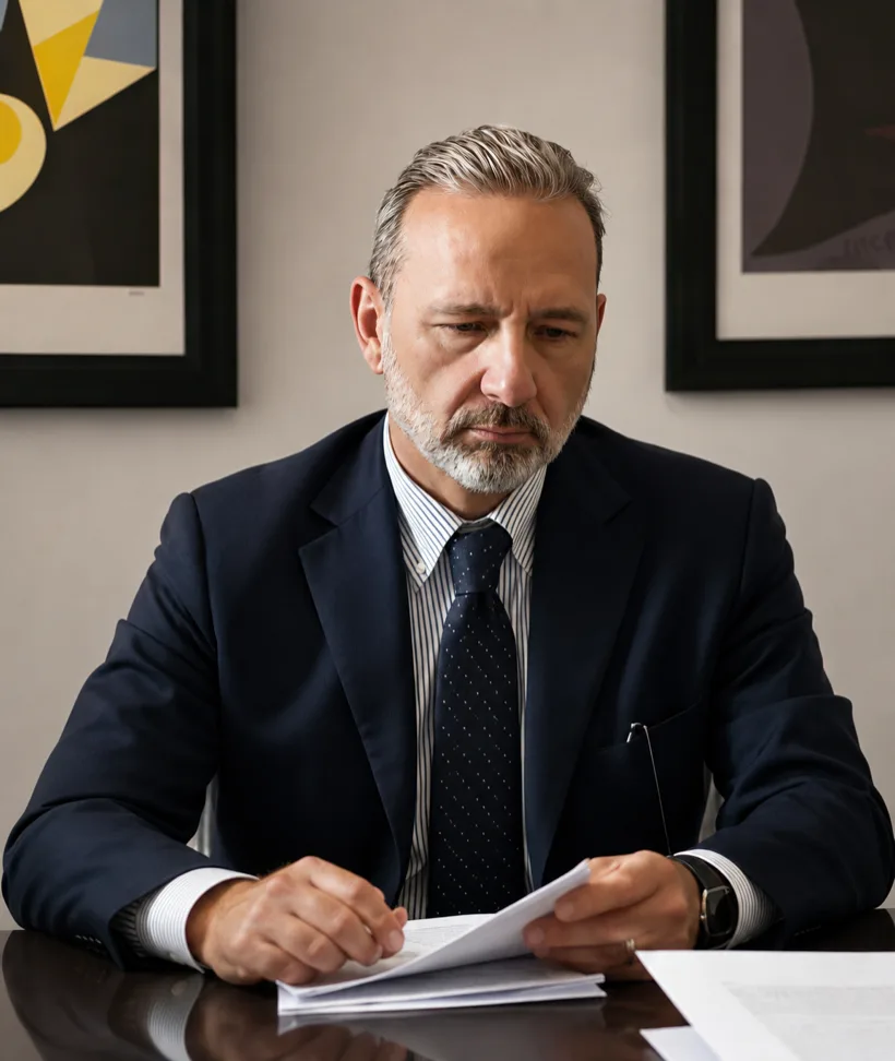 L'Avv. Gerardo Spaltro al lavoro nello studio legale di Roma
